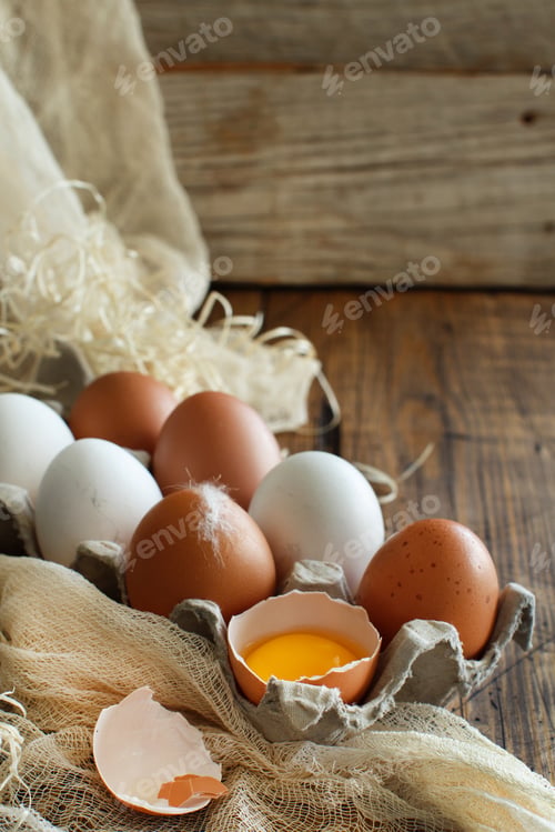 Preview: Сhicken eggs close up