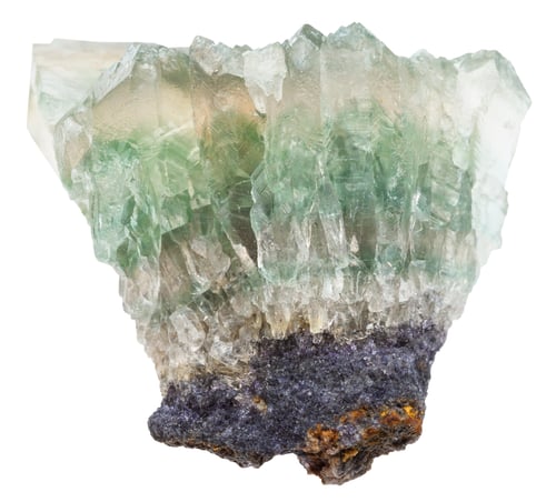 Preview: green fluorite rock isolated on white
