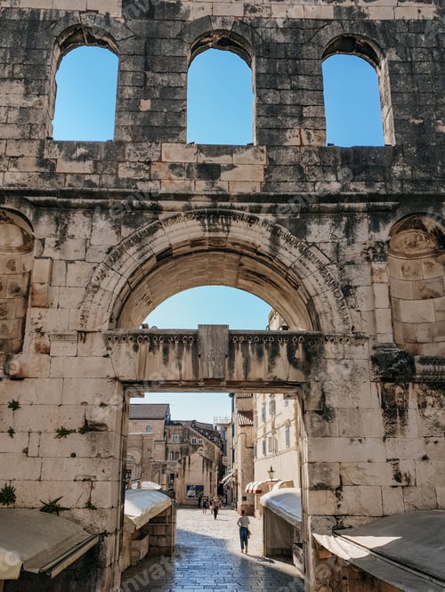 Preview: Amazing walls of ancient roman palace in Split, Croatia.