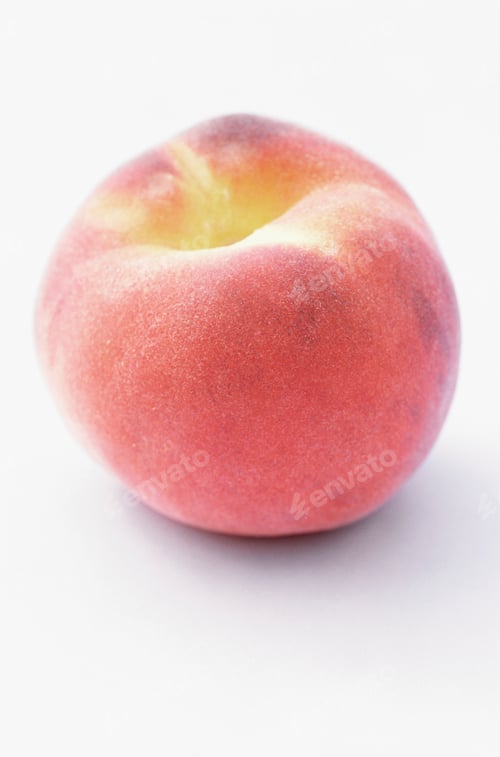 Vibrant Close-Up of a Fresh Peach Fruit