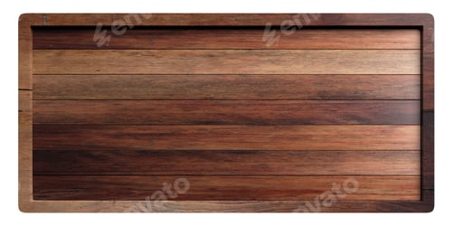 Preview: Wooden sign on white background. 3d illustration