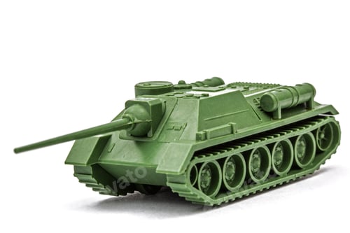 Preview: The toy tank, isolate on white background
