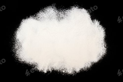 Preview: Flour on a black background