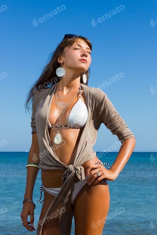 Preview: woman on the beach