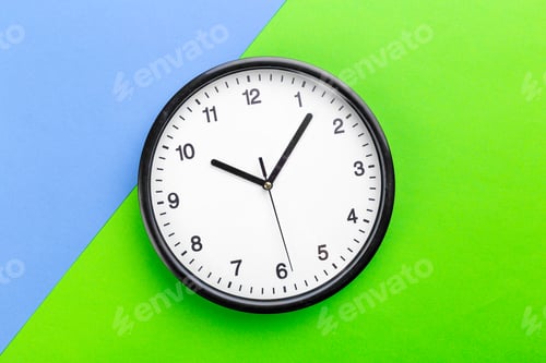 Preview: Wall Clock on color background