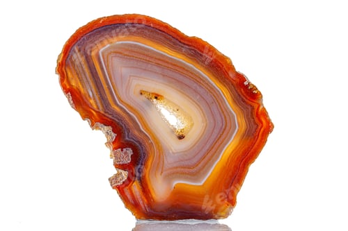 Preview: macro mineral stone agate on a white background