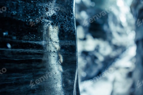 Preview: Icelandic glacier ice blocks in crevasse
