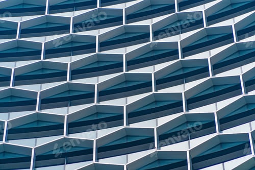Preview: Office buildings windows. Glass architecture facade design with reflection