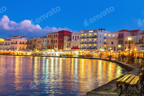 Preview: venetian habour of Chania, Crete, Greece