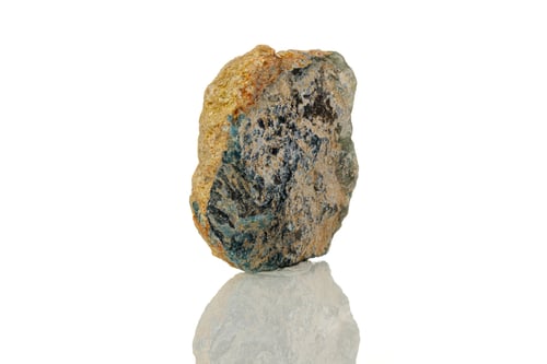 Preview: macro mineral stone Chrysocolla on a white background