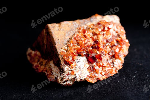 Preview: garnet on pyrite mineral