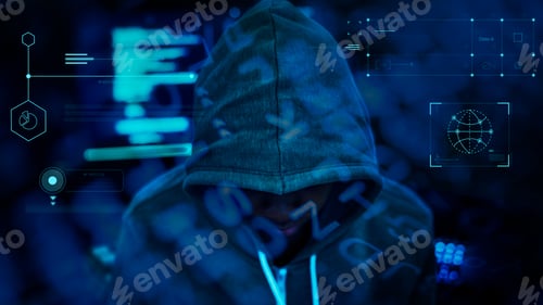 Preview: Hacker working in the darkness