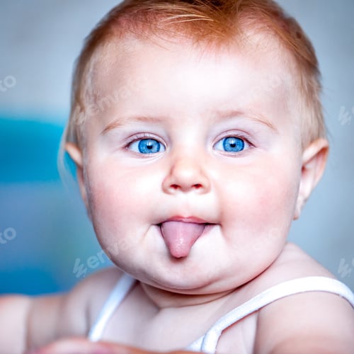 Preview: cute blue-eyed baby