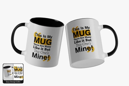 Preview: Mug Render Mockup with Easy Design Edits