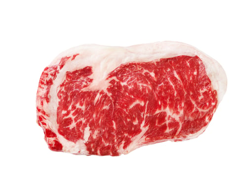 Vista previa: Steak raw. Fresh Ribeye Steak black angus isolated on white background with clipping path. Design el