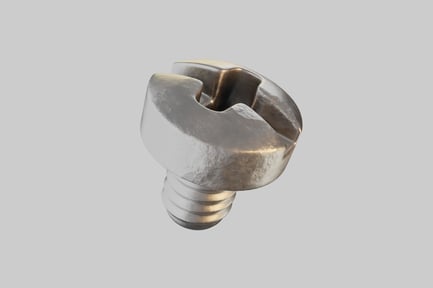 Preview: Cylindrical metallic object with threaded end and apertures