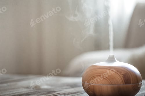 Preview: Humidifier on the table in the living room.