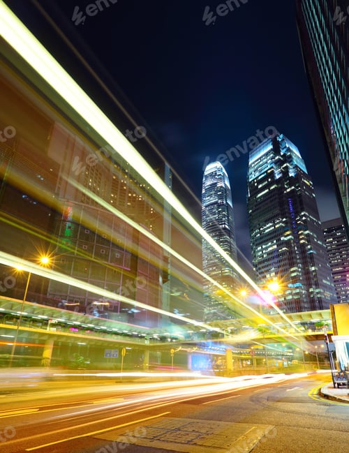 Preview: traffic in city at night