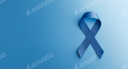 Preview: Prostate Cancer Awareness Campaign Concept. Men Healthcare. Blue Ribbon
