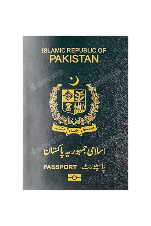 Preview: Physical paper international passport of Pakistani citizen