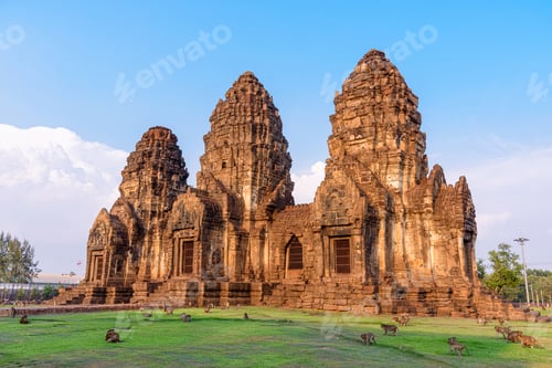 Preview: Phra Prang Sam Yot temple in Lopburi province, Thailand.