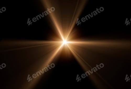 Preview: backlighting flare isolated on black background