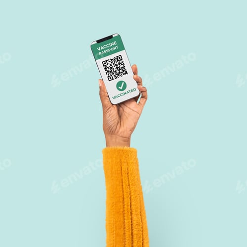 Preview: Smartphone screen hand with QR code cashless payment