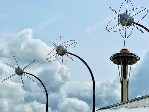 Preview: Looking up at atoms and space.