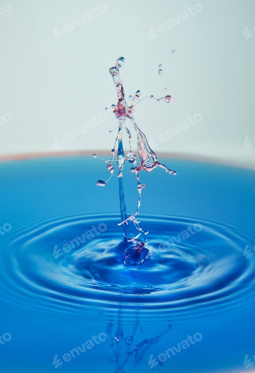 Preview: Abstract background of splash of color water, collision of colored drops, the concept