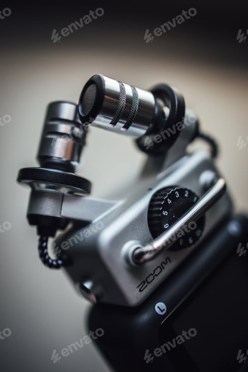 Preview: Close-up shot of a zoom audio recorder