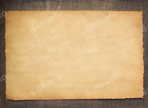 Preview: old retro aged paper parchment at wood