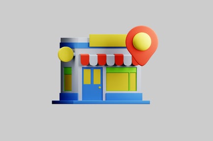 Simple store location pointer graphic