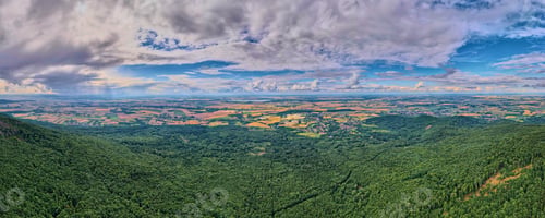 Preview: Aerial view of Sleza mountain near Wroclaw in Poland. Nature background