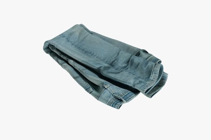 Preview: Folded Light Blue Denim Jeans