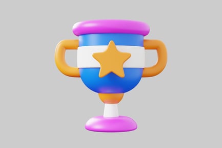 Preview: Cartoon award cup with star