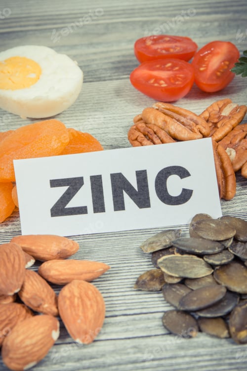 Preview: Healthy food containing natural zinc and other vitamins or minerals