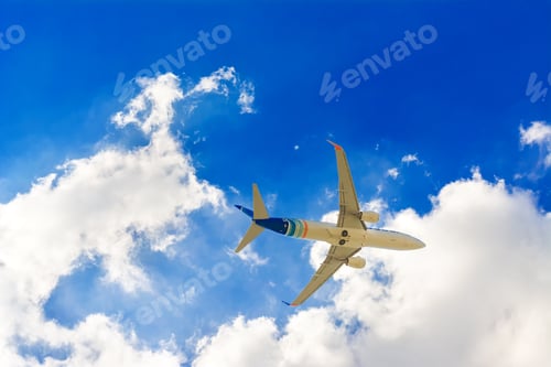 Preview: Airplane in the sky and cloud