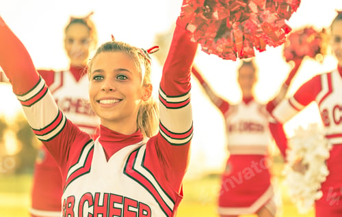 Preview: Portrait of a cheerleeder in action