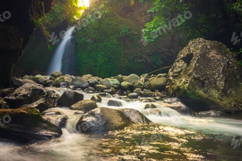 Preview: beautiful morning view from Indonesia of mountains and tropical forest