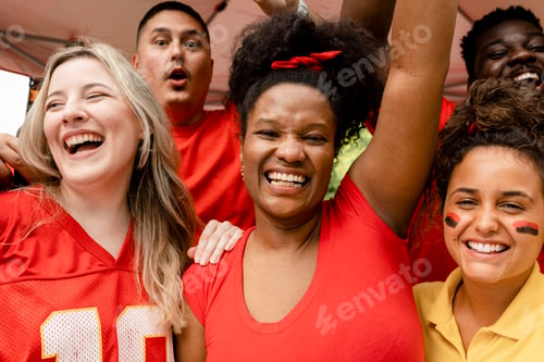 Preview: American football supporters cheering on their team