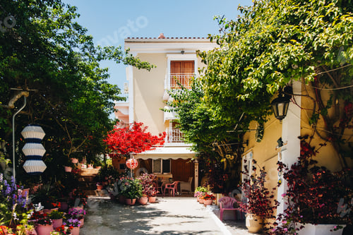 Preview: Colorful Alleyway in Fiskardo, Greece