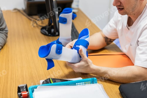 Preview: Hand demonstrating orthosis use for rehabilitation therapy