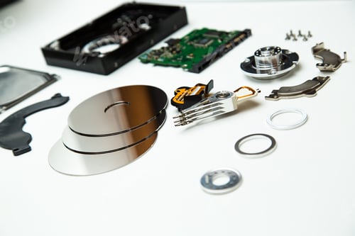 Preview: Disassembled hard drive from computer, HDD Components