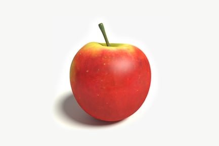 Preview: Close-up of a red apple with stem
