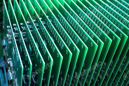 Preview: a row of green circuit board