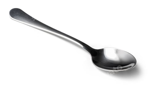 Preview: Stainless cutlery spoon isolated on white background