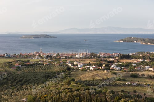 Visualização: Foto de paisagem de um litoral