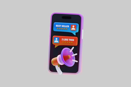 Visualização: Telefone com notificações push de marketing