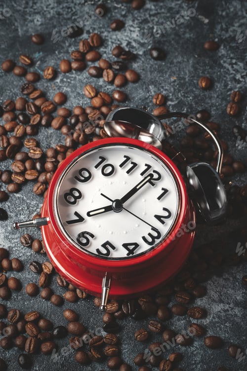 Preview: front view of brown coffee seeds with red clocks dark surface group cocoa grain