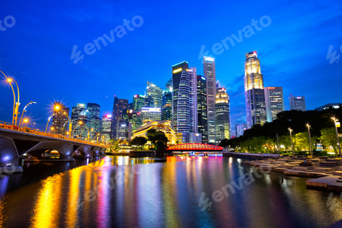 Preview: Singapore city at dusk